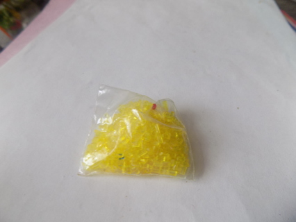 Baggie yellow plastic cooking crystals for melting and crafts