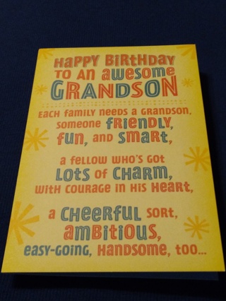 Happy Birthday Card - GRANDSON