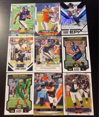 9 Chicago Bears football cards 