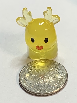 REINDEER~#5~YELLOW~1 REINDEER ONLY~GLOW IN THE DARK~FREE SHIPPING!