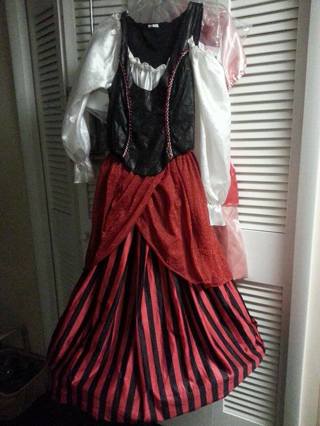 PIRATE WENCH COSTUME w/ACCESSORIES - MED - READ! FREE SHPG :D