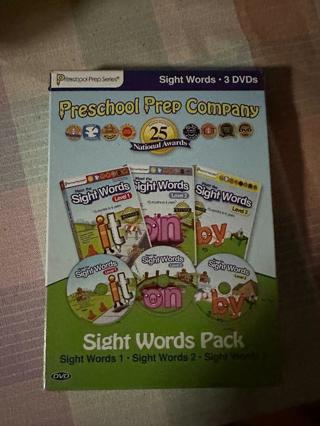 Preschool prep Company Sight Words 3 dvd pack