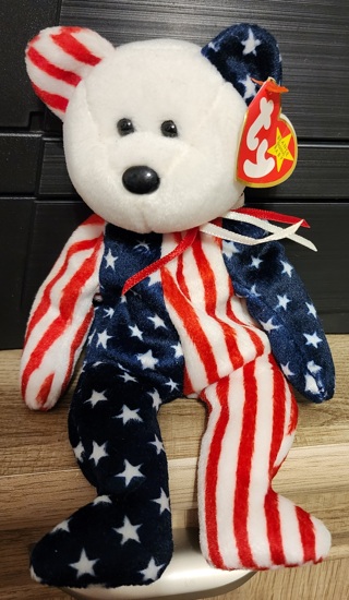 NEW - TY Beanie Baby Bear - "Spangle"