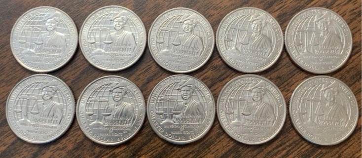 10 Eleanor Roosevelt quarters 