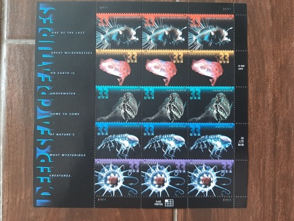 Vintage Deep Sea Creatures Postage Stamps