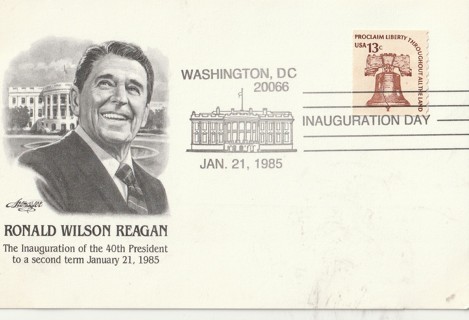 Vintage Unused Postcard: President Reagan