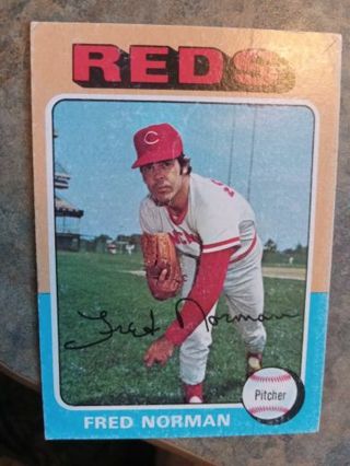 1975 TOPPS FRED NORMAN CINCINNATI REDS BASEBALL CARD# 396