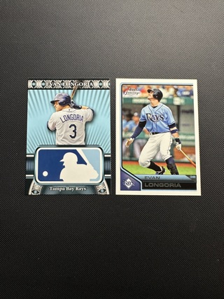 Evan Longoria 2010 Topps MLB Logoman & 2011 Topps Lineage Baseball Cards