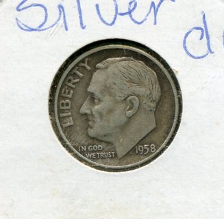 1958 D Roosevelt Dime-90% Silver!