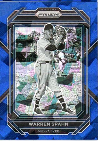 2023 Panini Prizm Warren Spahn Blue Ice