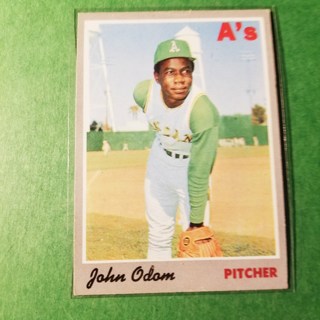 1970 - TOPPS BASEBALL CARD NO. 55 - JOHN ODOM - A'S