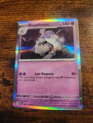 Pokemon Houndstone holo rare 106/198