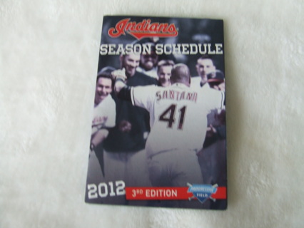 2012 Carlos Santana Cleveland Indians Baseball Pocket Schedule 