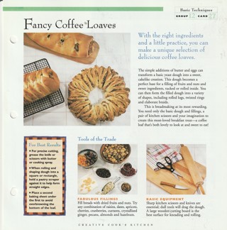 Basic Cooking/Baking Techniques Leaflet: Fancy Coffee Loaves