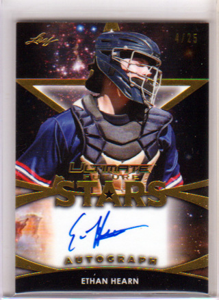 Ethan Hearn, 2019 Leaf Autographed Card #ES-EH1, Chicago Cubs, 04/25, (H)