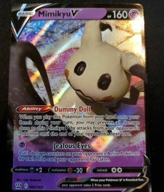 NM Ultra Rare Mimikyu V SWSH Pokemon card TCG