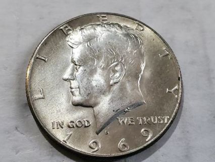 1969 d Kenedy half Dollar coin