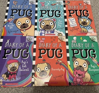 First 6 books in the Diary of a pug series