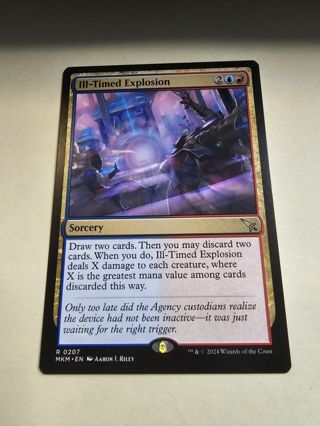 Magic the gathering mtg Ill timed Explosion rare card Murder Karlov Manor