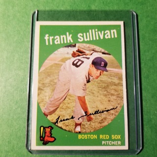 1959 - TOPPS NRMT - MINT BASEBALL - CARD NO. 323 - FRANK SULLIVAN - RED SOX