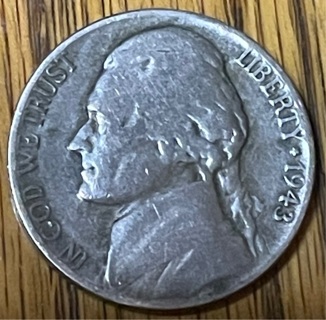 1943 P Silver Jefferson Nickel VG