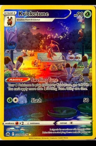 NM Kricketune full Art Pokemon card