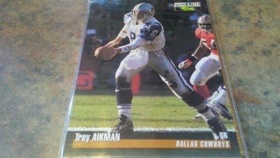 1995 CLASSIC PRO LINE TROY AIKMAN DALLAS COWBOYS FOOTBALL CARD#"254 HALL OF FAMER