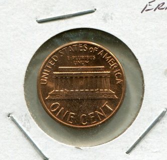 1980 D Lincoln Cent Error-Missing Designers Initials-B.U.