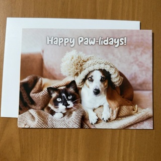 Happy Paw-lidays Christmas Card 