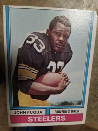 1974 TOPPS JOHN FUQUA PITTSBURGH STEELERS FOOTBALL CARD# 13