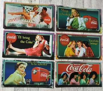 6 Coca-Cola 1996 XL Cards