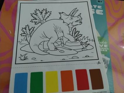 **COOL DINOSAUR 'MAGIC PAINT' COLORING SHEET**#3