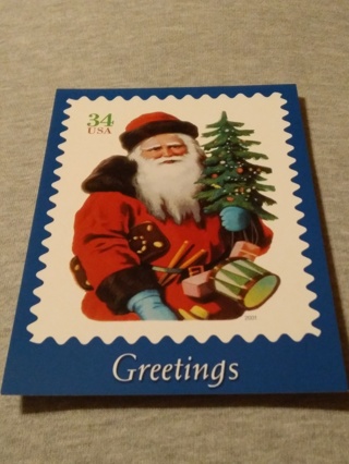 USPS Holiday Postcard - Greetings Santa