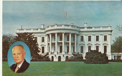 Vintage Unused Postcard: c: Dwight D Eisenhower, President, Washington DC