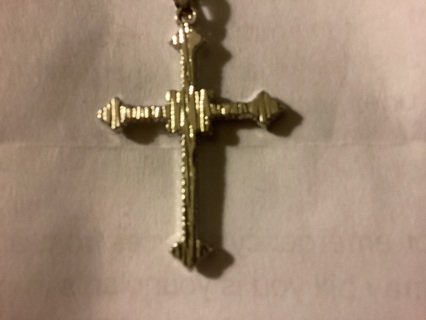 STERLING SILVER CROSS AND CHAIN