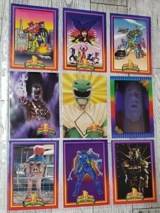 9 Power Rangers Cards