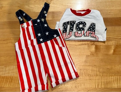 USA outfit with overalls (Read about size) 