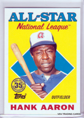 Hank Aaron, 2023 Topps 35th Anniversary All-Star Card #88AS-3, Atlanta Braves, (LBB)