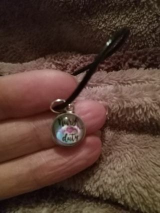 Nurse on duty charm necklace