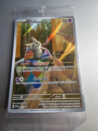 Pokemon Mimikyu black star promo in plastic 075