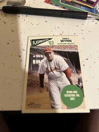 2012 heritage baseball flashback 1963 early wynn  win #300