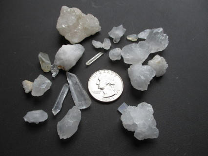 Lot of Assorted Clear & Opaque Crystals
