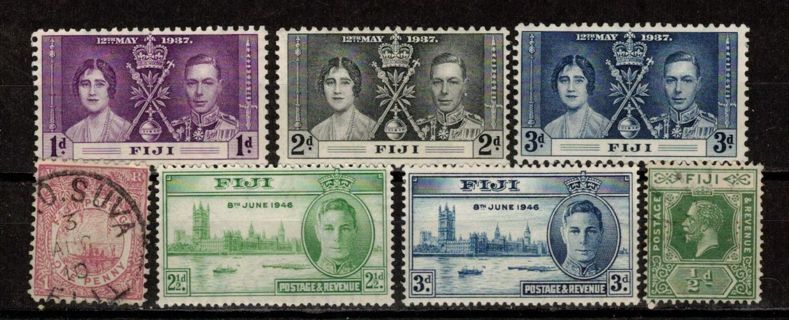 Fiji Old Stamps and King George 6 Sets