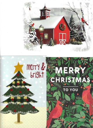 3 Christmas Card Fronts for crafts - #1