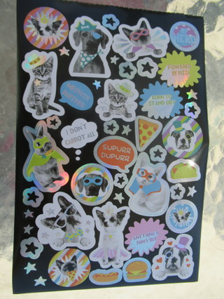 New sheet of  CATS & DOGS (& rabbit) character stickers.