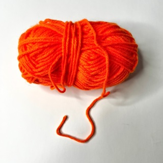 Orange 100% Acrylic Yarn 10 Yards 