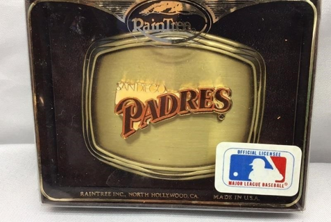 New 1978 Vintage San DIego Padres Baseball Team vintage Rain Tree metal brass belt buckle