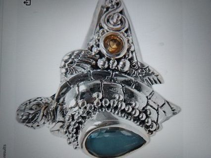 Sterling silver gemstone ring, retails $50
