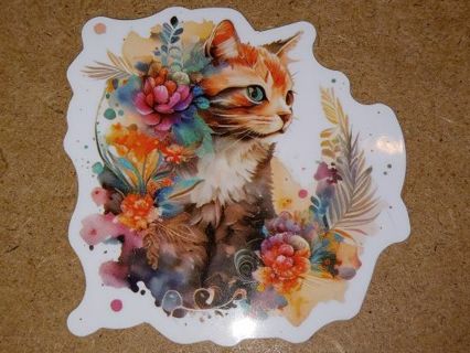 Cat Cute nice 1⃣ vinyl sticker no refunds regular mail only Very nice quality!