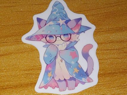 Cat Cute one nice small vinyl sticker no refunds regular mail only Very nice quality!